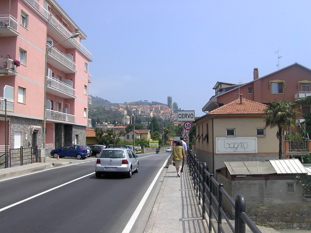 Via Aurelia mit Blick auf Cervo