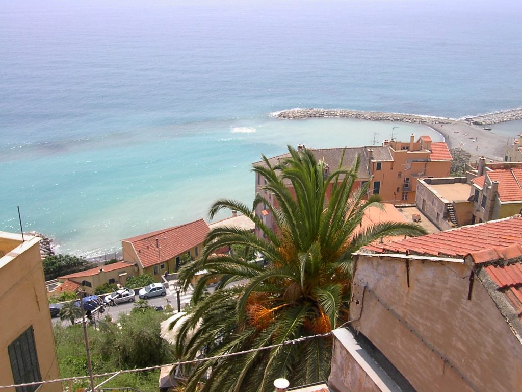 Blick von Cervo auf den Golf von Diano Marina