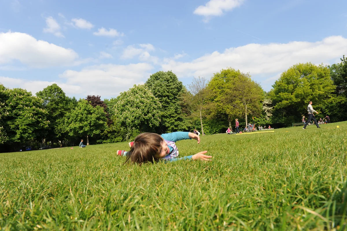 Child in a park in Cologne